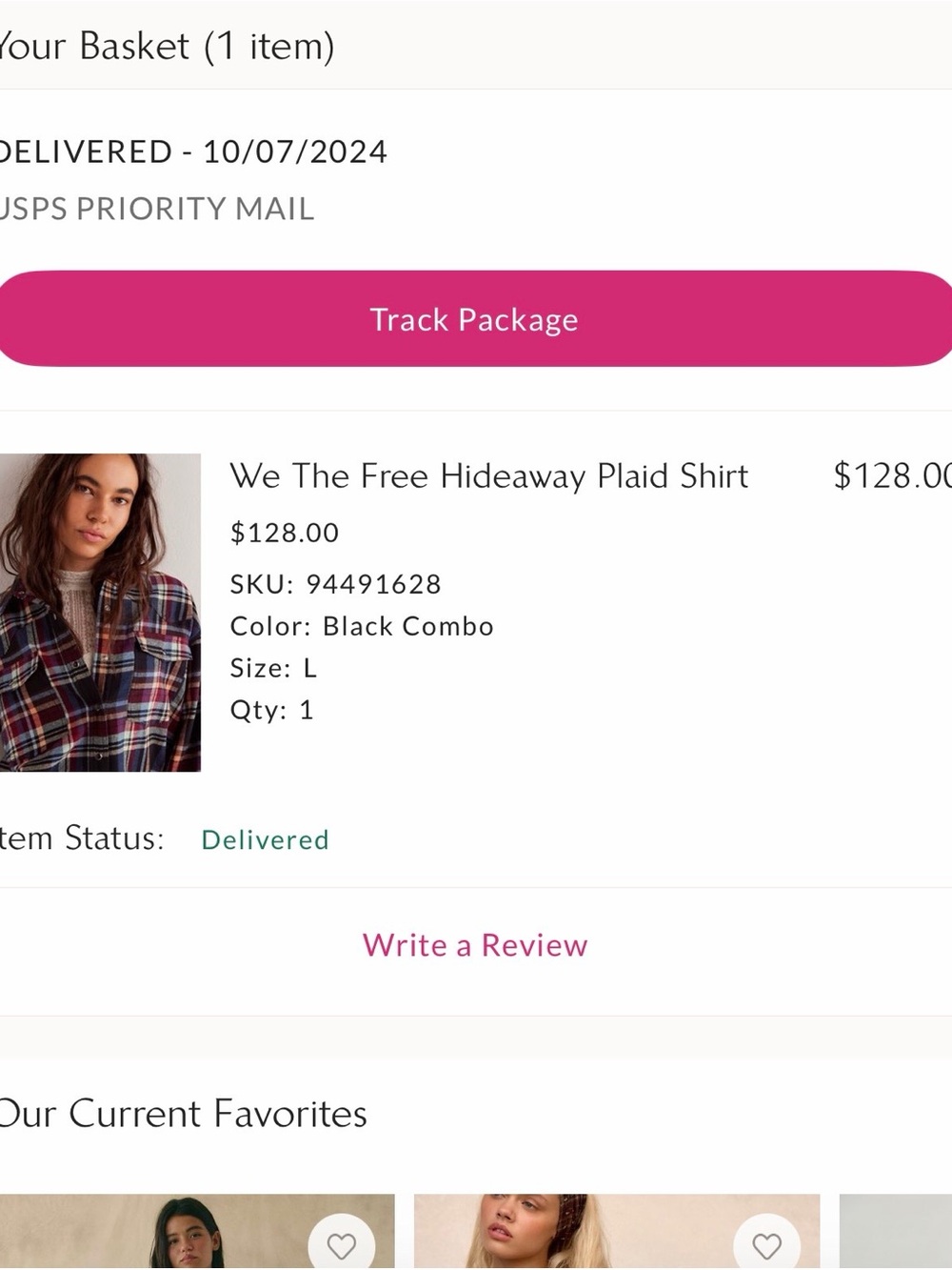 We The Free Black Combo Hideaway Plaid Shirt - Women's Top